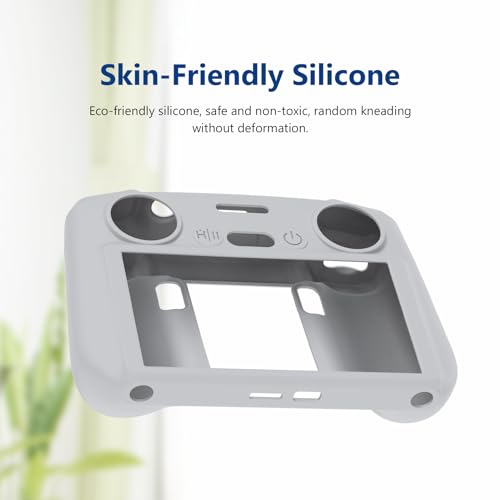 Reflex Camera Silicone Cover for DJI RC 2 Remote Control - Shockproof Protective Case for DJI Mavic Air 3, Lightweight & Durable. (Grey) - color: Grey