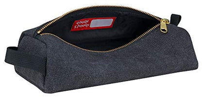 Rough Enough Waxed Canvas Small Tool Pouch Bag, Black - color: Black