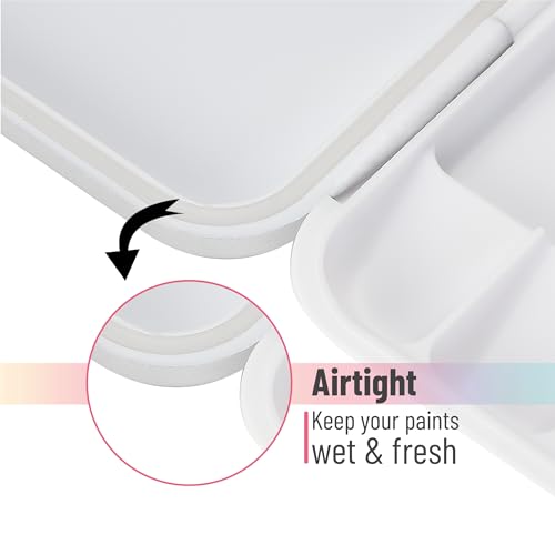 Mr. Pen- Airtight Watercolor Palette with Lid, 4 Pack - color: White, size: 4 Pack