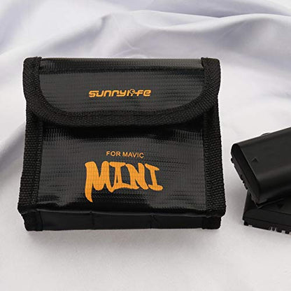 Micro Traders Battery Safe Bag Storage Sack Pouch Fireproof Explosion-Proof Charge Protective Guard for 3Pc Li-po Battery Protection Compatible with DJI Mavic Mini