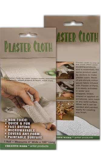 Creative Mark Plaster Cloth Rolls 4" x 180" - Professional Quality Plaster Cloth for Sculpting, Artists, Students, School Classrooms, & More! - Single Roll - color: Single Roll