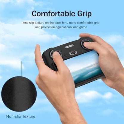 RC Protective Silicone Cover for DJI RC Drone Remote Controller, Anti-Glare Screen Shade & Shockproof Case Controller Accessories,Compatible with DJI Mavic 3/DJI Mavic 3 Cine/DJI Mini 3 Pro - color: Black, style: RC Remote Controller