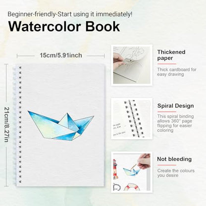 Apolyone Watercolor Workbook with Step-by-Step - style: Seaside