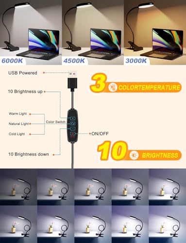 Desk Lamp with Clamp-HLXS-111 (Warm/White Light with USB Port-10W)