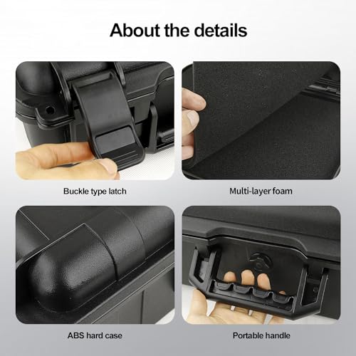 Portable Hard Case,with DIY Foam,Large,18.4x 12.6 x 6.3 inch - size: Large