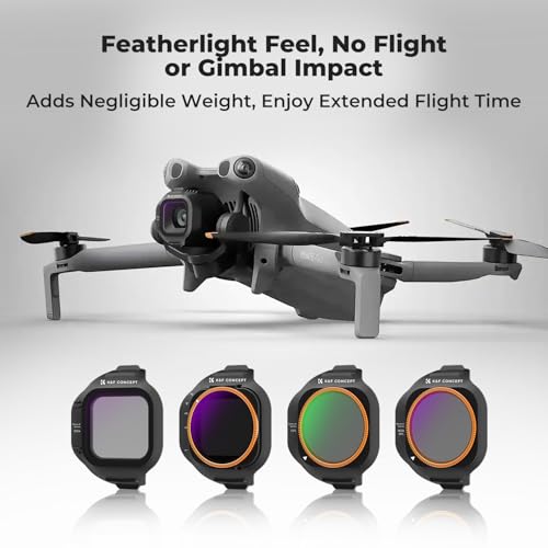 K&F CONCEPT UV CPL ND Filters Set Compatible with DJI Mini 5 Pro - style: ND8+ND16+CPL+UV