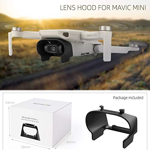 Mavic Mini Accessories Gimbal Camera Protector Hood,Lens Cover Guard for DJI Mavic mini, Mini 2 Camera - color: Black
