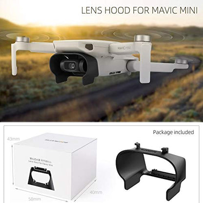 Mavic Mini Accessories Gimbal Camera Protector Hood,Lens Cover Guard for DJI Mavic mini, Mini 2 Camera - color: Black