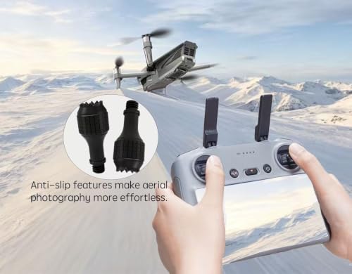 RC-N3/N1/N2/N1C Remote Controller Sticks Metal Aluminum Control Joysticks Thumb Rocker Accessories Compatible with DJl Neo,Mavic 3,Mini 4K/2 SE,Mini 4/3 Pro,Air 3S/3/2S,Air 2 Black