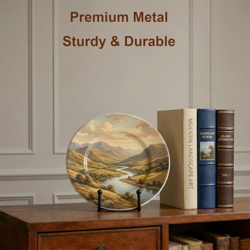 3 Pack 8 Inch Plate Stands for Display, Metal Picture Frame Display Stand - size: 8 in
