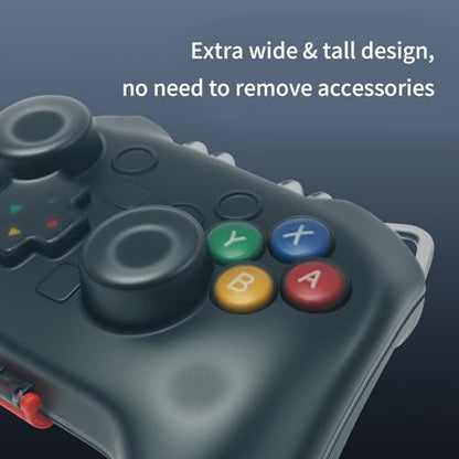 PERFECTSIGHT Switch Pro 2 Controller Protective Case, Cute Cat Ear Hard Shell Joystick Protector Cover, Heavy Duty Switch Accessory Protective Cover Travel Stroage - Black - color: Black for Switch 2