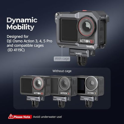SMALLRIG Magnetic Mount Adapter for DJI Action 5/4/3/Osmo 360-3662B - style: 2-Prong Mount-Aluminum