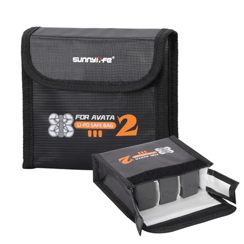 Lipo Battery Bag for DJI Avata 2 Battery Storage - for 3 Batteries - size: For 3pcs Batteries