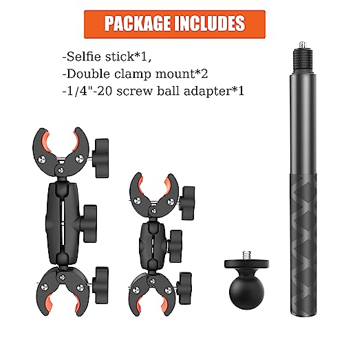 Motorcycle Bike Handlebar Clamp Mount for Insta360 X6 X5 X4 Accessories