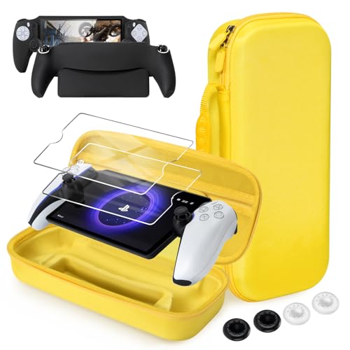 CoBak Hard Carrying Shell Case for PlayStation Portal Remote Player - color: Yellow