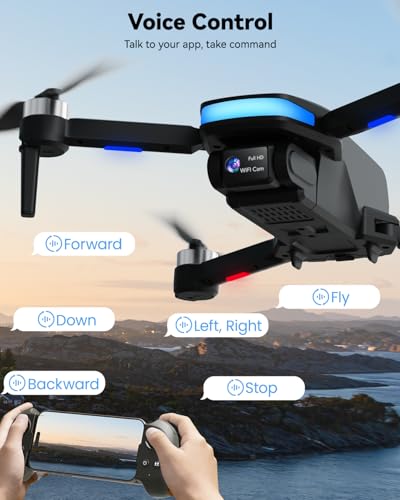 SIMREX 4K FPV Drone with Brushless Motor for Beginners & Teens — 40-Min Flight, Optical Flow Positioning, Gesture Control & VR Mode, Foldable Camera Drone Gift for Kids Ages 8+ (Black) - color: Black