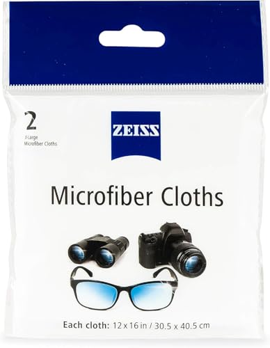 ZEISS MicroFiber Lens Cleaning Cloth (Pack of 2) JUMBO SIZE - size: 1 Count (Pack of 1)
