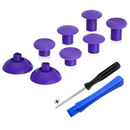 eXtremeRate ThumbsGear Interchangeable Ergonomic Thumbstick for PS5 Controller, for PS4 All Model Controller - 3 Height Domed and Concave Grips Adjustable Joystick - Purple - color: Purple