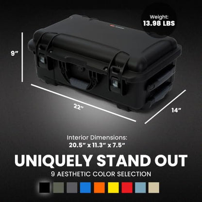 NANUK 935 Camera Hard Case with Cubed Foam, Waterproof Wheeled Carry-On - color: Black, style: Cubed Foam