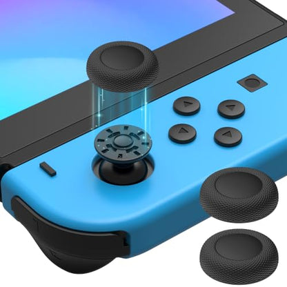 12 Pack Replacement Joystick Caps Thumb Grips for Nintendo Switch/OLED/Lite, Anti-Slip TPU Diamond Texture Analog Stick Covers for JoyCon Controller Repair Kit Accessories