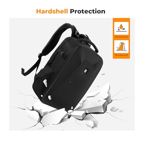 K&F CONCEPT Camera Backpack,Hardshell Photography DSLR Camera Bag - color: Black