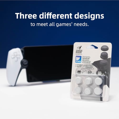 Thumb Grip for PlayStation Portal (6pcs) by Savage Raven by Skull & Co. - color: White