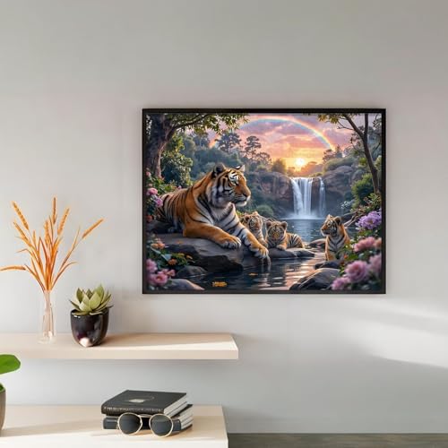 XIYOUVIGOR Diamond Painting Kits for Adults, Tiger Diamond Art Kit - color: Animal (Tiger)