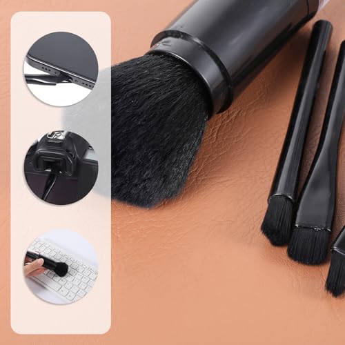 4 Pack Exquisite Duster Brush Kit, Mini Keyboard Cleaning Brushes Kit Model Cleaning Brush Nylon Anti Static Electronic Dust Brushes Efficient Dust Removal for Digital Devices Car Interior