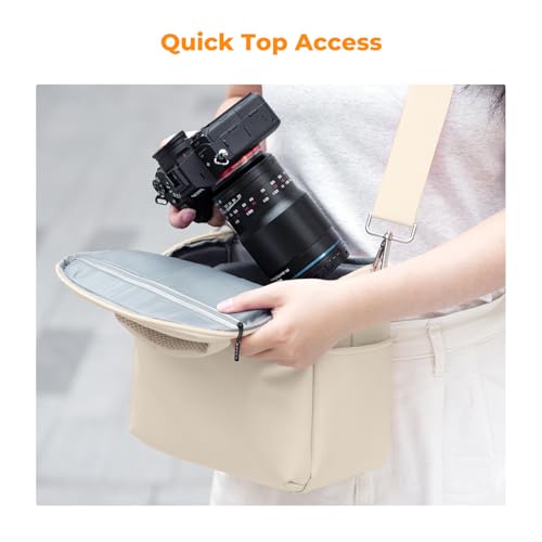 K&F CONCEPT Camera Sling Bag Small Crossbody Case - color: 03-Beige