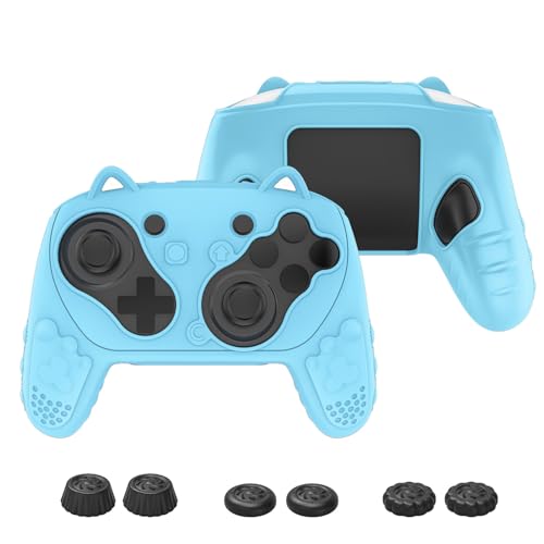 Silicone Controller Case Set Compatible with Nintendo Switch 2 Pro, Gamepad Accessories - Protective Softshell Cover with 6 Thumb Grips, Shock-Resistant & Ergonomic Comfort Grip Design (Blue) - color: Blue