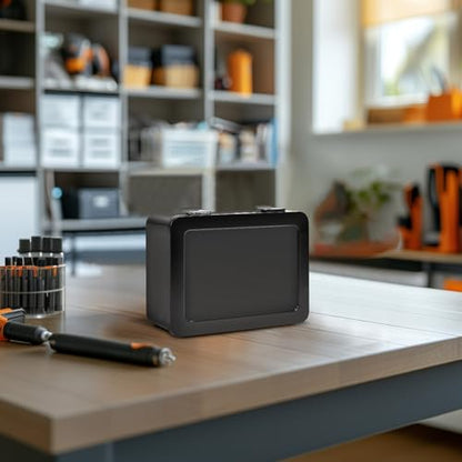ALCYON Battery Organizer Storage Box, Garage Case Holder for 24* AA, 30* AAA Batteries (Bag Not Include Batteries Pack)-Black - color: black