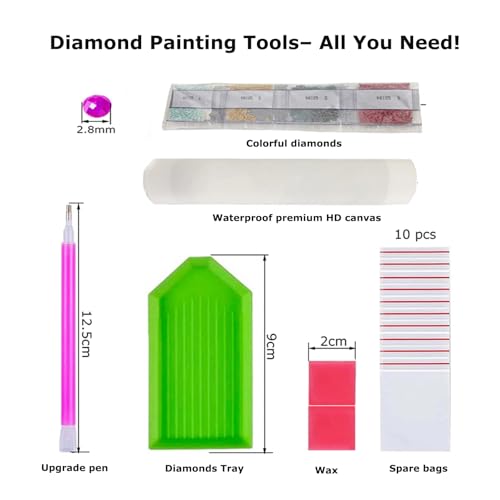 Abstract Diamond Art Kits for Adults,5D Landscape Diamond Painting Kits - color: HS012-1