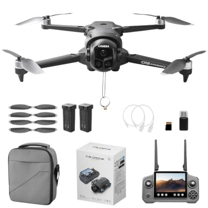 FPV Drone with 4K HD Camera, Obstacle Avoidance, One-Key Payload Drop Delivery Function, Fishing Drone with Screen on Controller, Foldable RC Quadcopter with Auto Return, 20 Mins Flight Time, Ideal for Outdoor Shooting Camping Fishing Gift Delivery Quadco