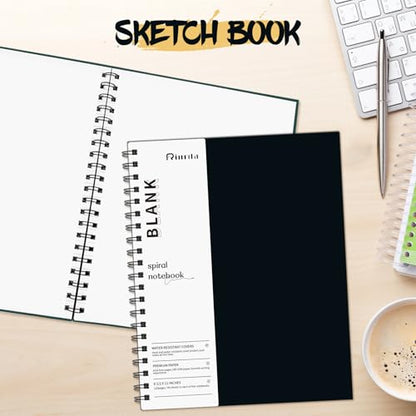 Blank Spiral Notebook 8.5" x 11" - size: A4, style: BLANK NOTEBOOK