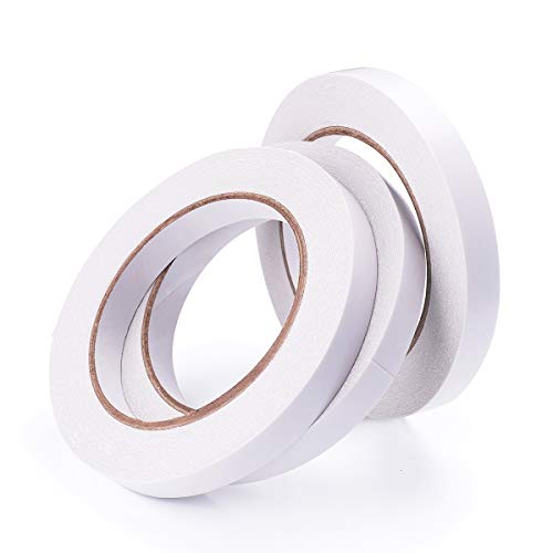 3 Rolls Double Sided Tape, 1/2 Inch x 90 Ft Two Sided Adhesive Tape - size: 1/2 inch (3 rolls)