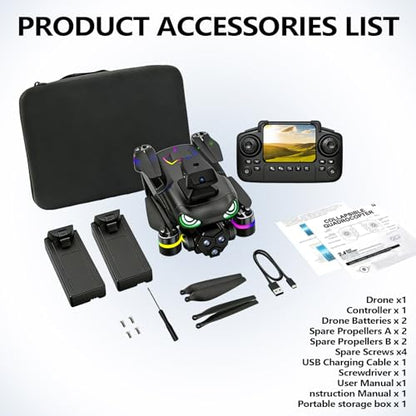 Drone with camera, screen on controller, Drone with obstacle avoidance