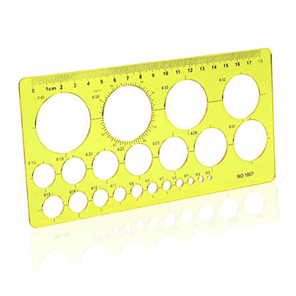 LOKUNN Circle Template Circle Round Stencil Templates Round Hole - color: 1 pcs yellow
