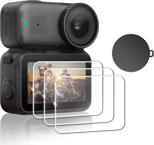 FiTSTILL Screen Protector for DJI Osmo Nano,Ultra HD 9H Hardness Tempered Glass+Rubber Lens Cover,Scratch Resistant Anti-Fingerprint Bubble Free Camera dji nano Accessory