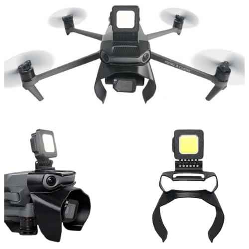 LED Navigation Lights for DJI Mavic 3 Pro, Gimbal Camera Guard 2-in-1 Collision Protection Shield Features 3 Lighting Modes for Night Flight