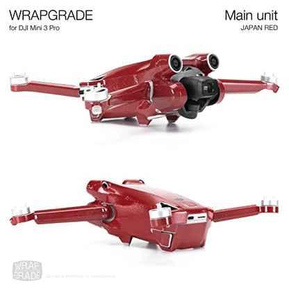 WRAPGRADE Skin Stickers Compatible with DJI Mini 3 Pro | Main Unit (Japan RED) - color: Japan Red