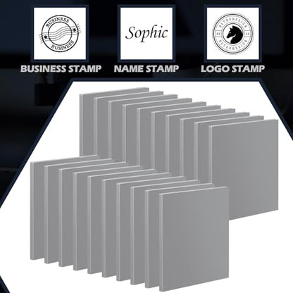 Maitys 24 Pcs Rubber Stamp Sheets for Laser Engraving Machine, Gray - color: Gray