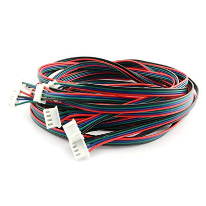 4PCS 1.5M 59 Inch Stepper Motor Cables Lead Wire HX2.54 4 Pin to 6 Pin