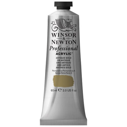 Winsor & Newton Professional Acrylic Paint, 60ml, Antique Gold - color: Antique Gold, style: 2-oz Tube