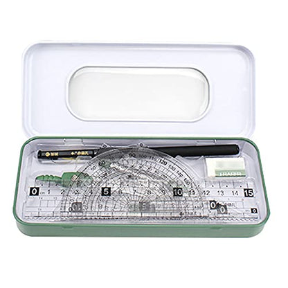 Adela 8 Pieces Student Math Geometry Tool Set Drawing Compass (C-Green) - color: C-green