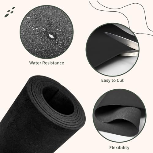 Foam Craft Sheets, 38x100CM EVA Foam Roll, 3MM Black DIY Handcraft Sheets - color: BLACK-15x39in-3MM