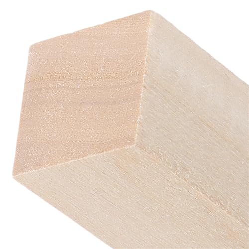 60 Pack 6 x 1 x 1 Inch Basswood Carving Block, Unfinished Rectangular Whittling Blocks for Carving, Crafts, DIY Project