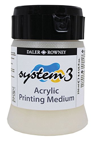Daler-Rowney System3 250ml Screen Printing Medium - Acrylic Screen Printing Medium for Professional and Student Artists - Versatile Medium for Use with Acrylic Paint, Ink and More