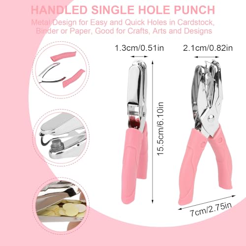 Rongon 1/4in Large Circle Shaped Hole Puncher, 2PCS Single Paper Punch - size: 2 Pcs Large Circle