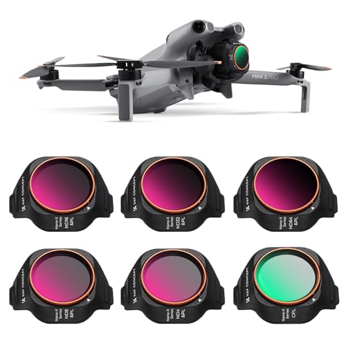 K&F CONCEPT ND/PL Filter Set Compatible with DJI Mini 5 Pro - style: ND4&PL+ND8&PL+ND16&PL+ND32&PL+ND64&PL+CPL