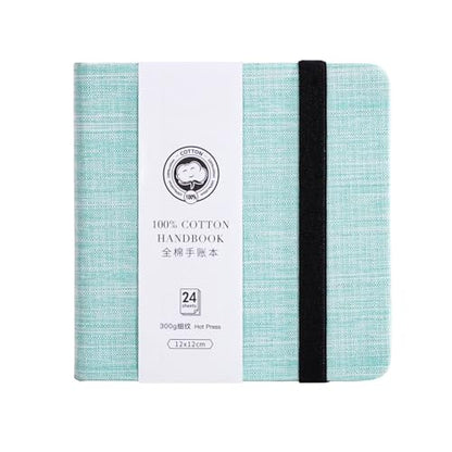 Lightwish Square Watercolor Journal,100% Cotton 24 Sheets Hot Press - color: Light Green